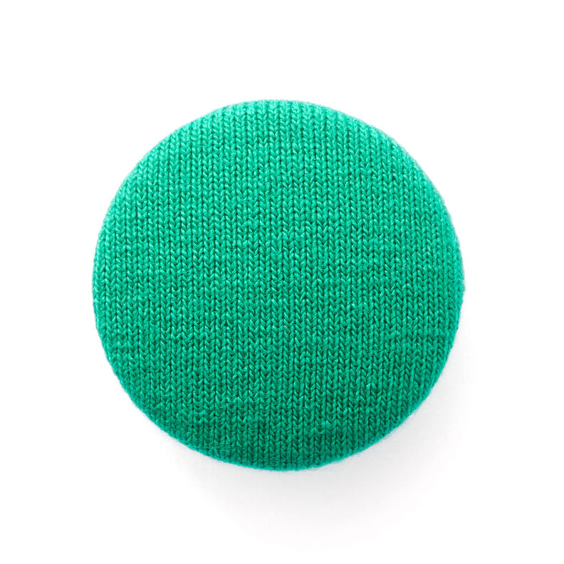Bezogener Knopf, Viskosejersey Medium – grasgrün,  image number 1