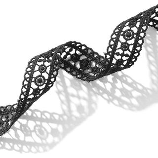 Spitzenband [ 25 mm ] – schwarz, 