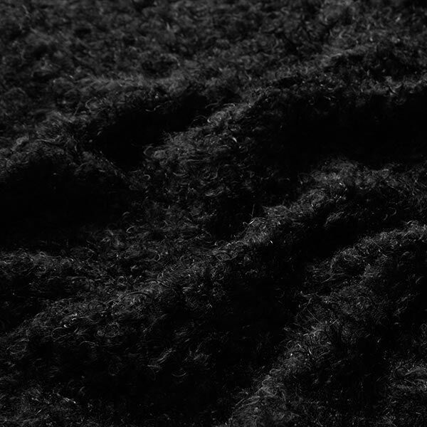 Kunstfell gekräuselt – schwarz, image number 2