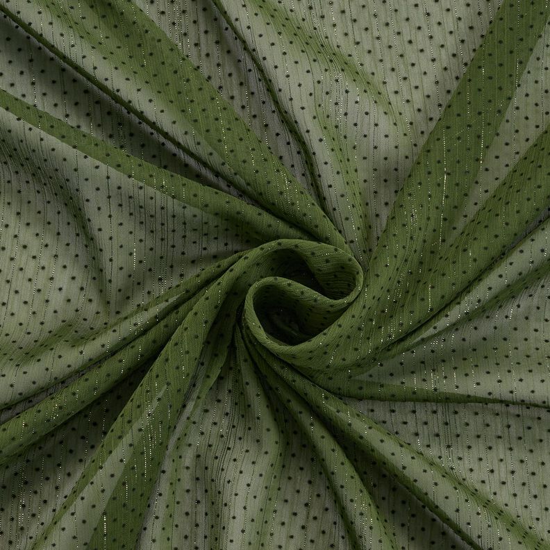 Chiffon Glitzerstreifen und Pünktchen – khaki,  image number 3