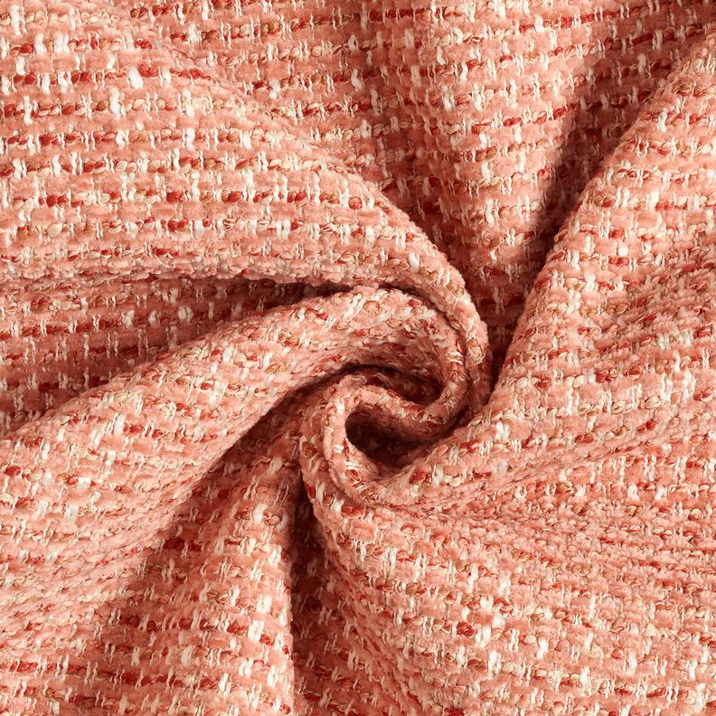 Polsterstoff bunte Boucléoptik – altrosa/creme,  image number 1
