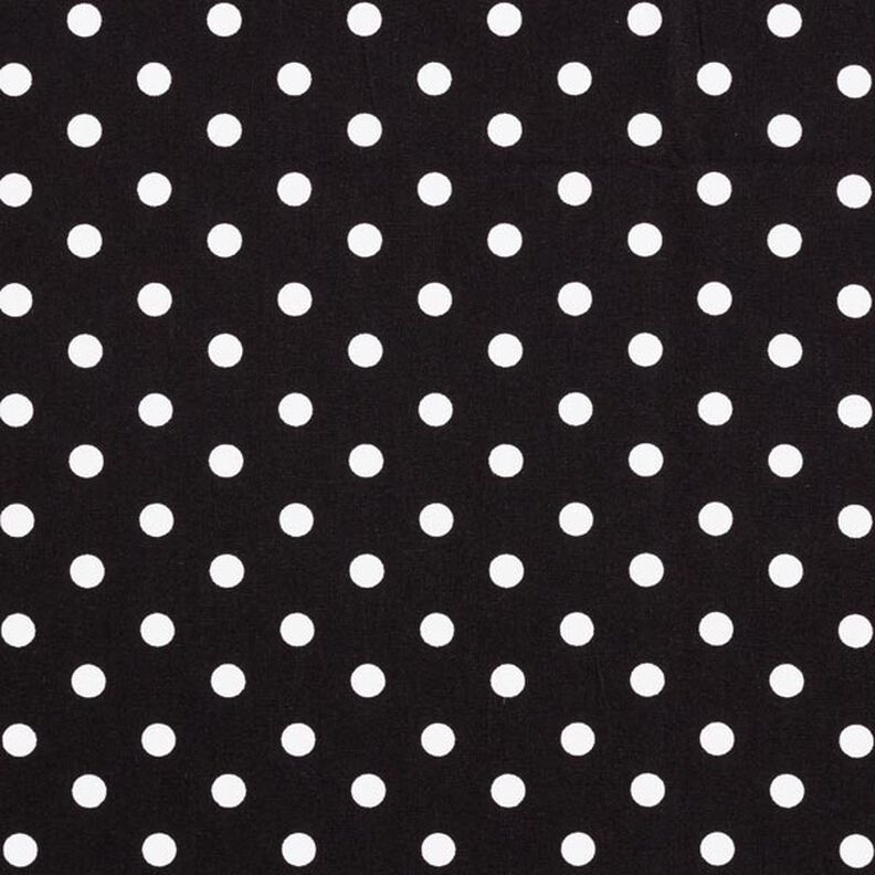 Baumwollpopeline große Punkte – schwarz/weiss,  image number 1