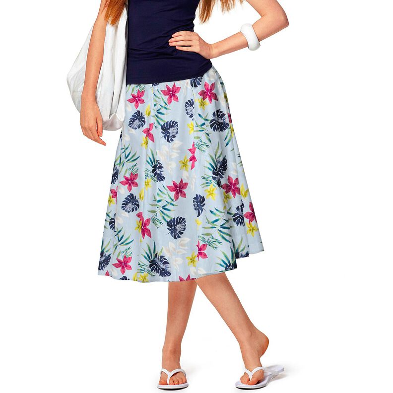 Baumwollstoff Tropenblumen – hellblau, image number 6