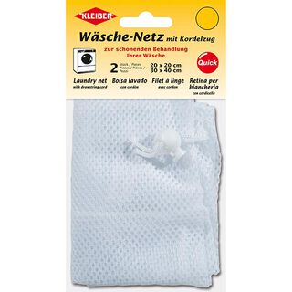 Wäschenetze mit Kordelzug [ 2 Stück ] | Kleiber – weiss, 