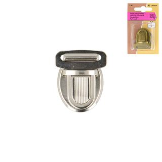 Steckschloss [ 3,2 x 3,7 cm ] – silber metallic, 