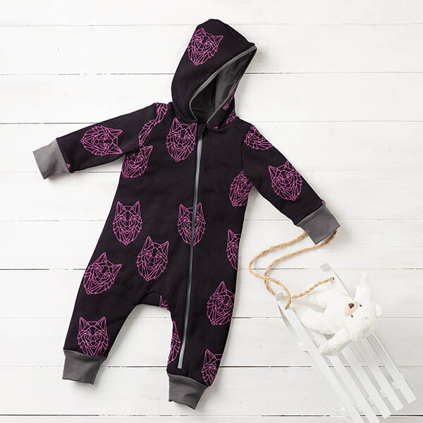 Alpenfleece Origami-Wolf – schwarz/neonpink, image number 5