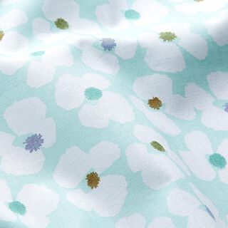 Baumwollstoff Cretonne Blüten – mint, 