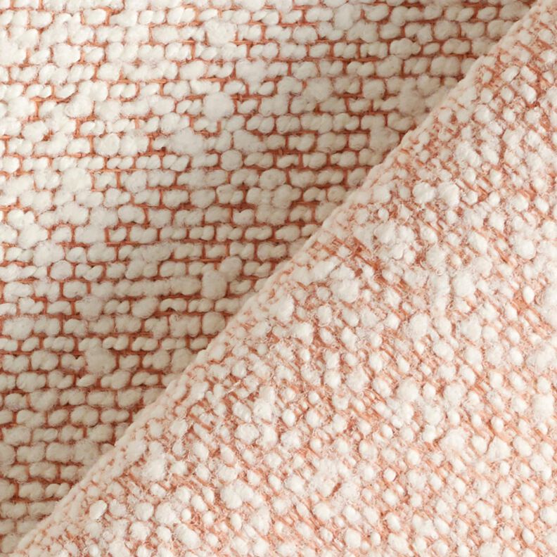 Outdoorstoff feines Bouclé – lachs/wollweiss,  image number 4