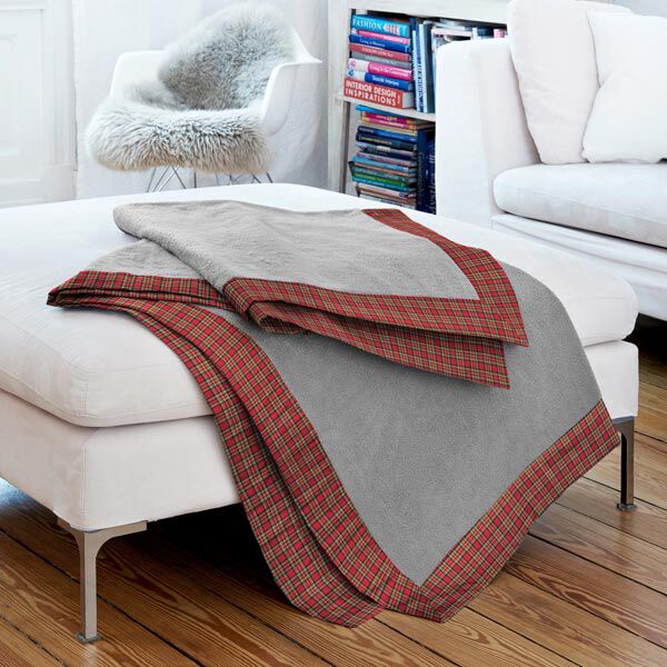 Baumwollflanell Schottenkaro Glenside – signalrot | Reststück 50cm