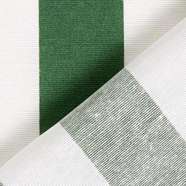 Dekostoff Canvas Streifen – grün/weiss, image number 4