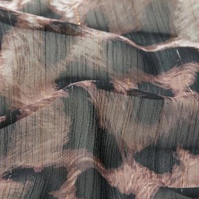 Chiffon Leo & Lurexstreifen – beige/schwarz, 