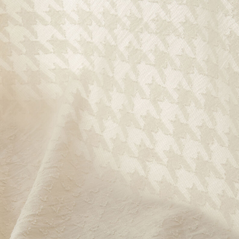 Jacquard Dobby Hahnentritt – wollweiss,  image number 3
