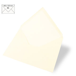 Briefumschlag B6 [ 5 Stück ]  – wollweiss, 