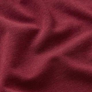 Bambus Viskosejersey Uni – bordeauxrot | Reststück 50cm, 