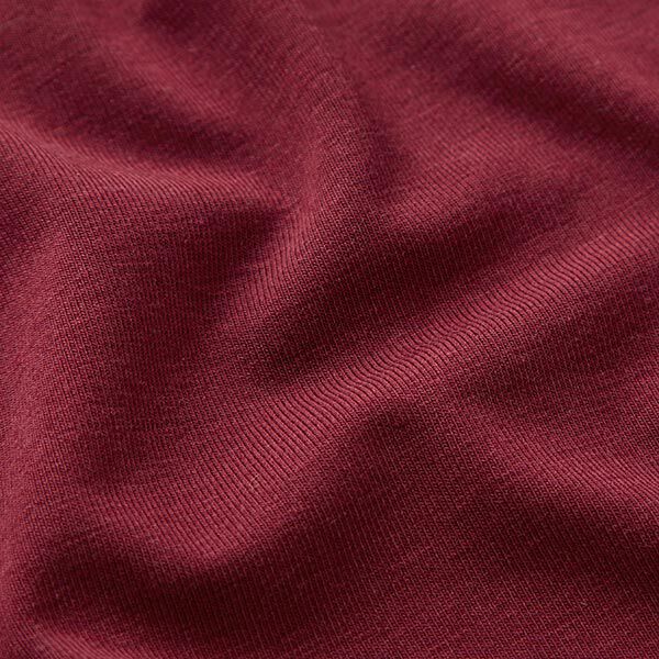 Bambus Viskosejersey Uni – bordeauxrot,  image number 3