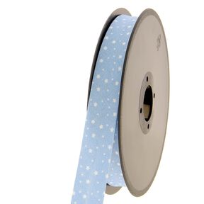 Schrägband Sterne Bio-Baumwolle [20 mm] – hellblau, 