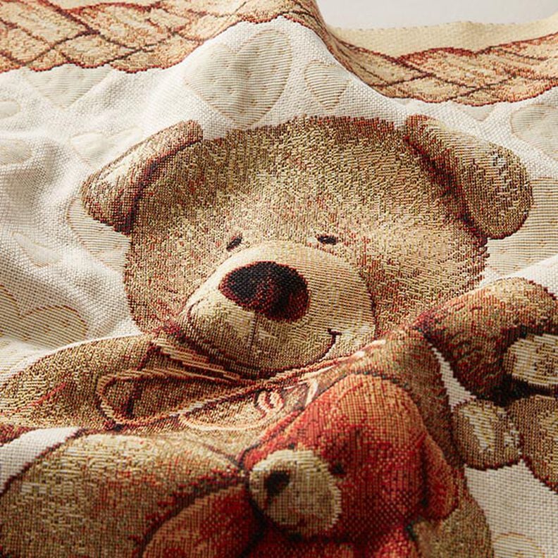 Dekostoff Gobelinstück Teddybären – beige,  image number 2