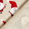Dekostoff Halbpanama fröhliche Weihnachtsmänner – natur,  thumbnail number 4