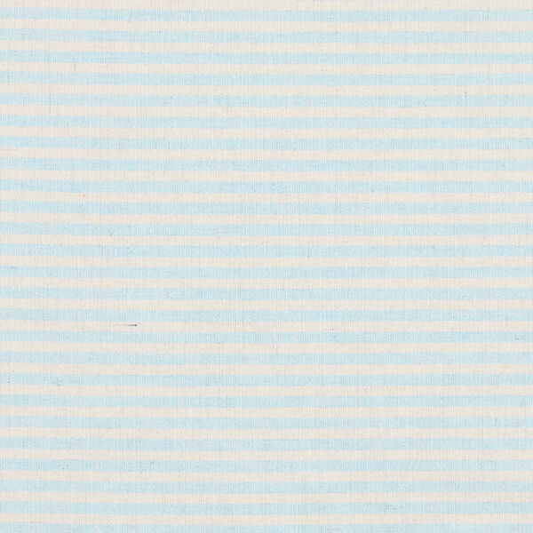 Bauwoll-Viskose-Mix schmale Querstreifen – wollweiss/hellblau, image number 1