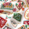 Baumwollstoff Popeline Weihnachtsbilder – weiss/karminrot,  thumbnail number 2