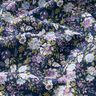 Baumwollpopeline romantische Blumenwiese – marineblau/lavendel,  thumbnail number 2