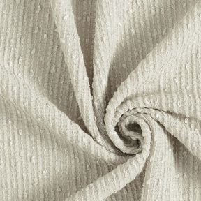 Effektstoff Bouclé Steifen & Pailletten – mandel, 