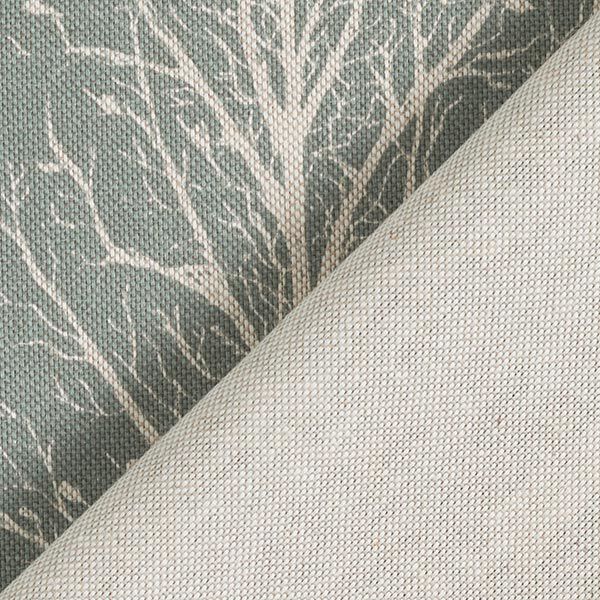 Dekostoff Halbpanama Baum-Silhouette – schilf/natur