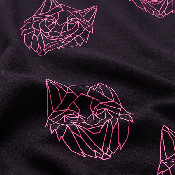 Alpenfleece Origami-Wolf – schwarz/neonpink, image number 2