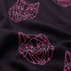 Alpenfleece Origami-Wolf  – schwarz/neonpink,  thumbnail number 2