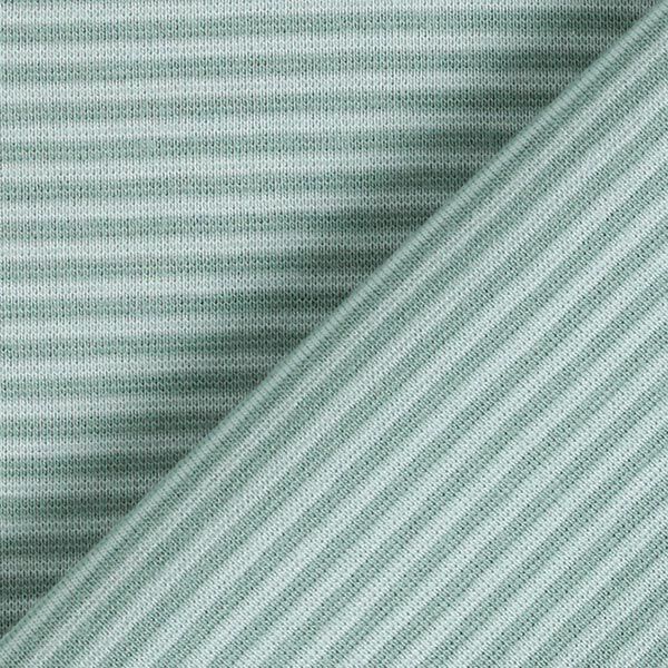 Bündchen Schlauchware schmale Ringel – schilf/mintgrün | Reststück 50cm