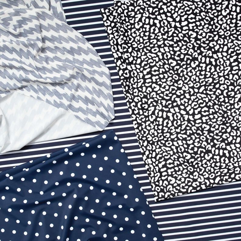 Badeanzugstoff Polkadots – marineblau/weiss,  image number 5