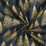 Baumwollstoff Popeline Tannenbäume Goldstaub – nachtblau/gold,  thumbnail number 3
