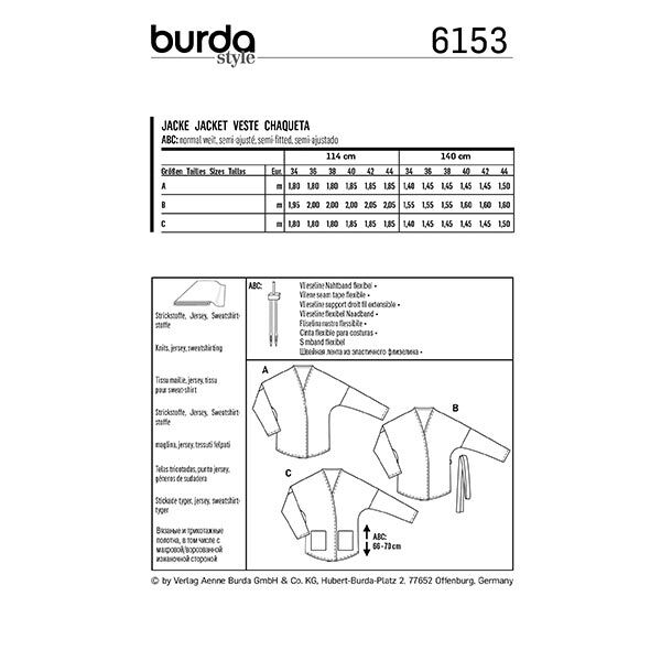 Cardigan | Burda 6153 | 34-44,  image number 12