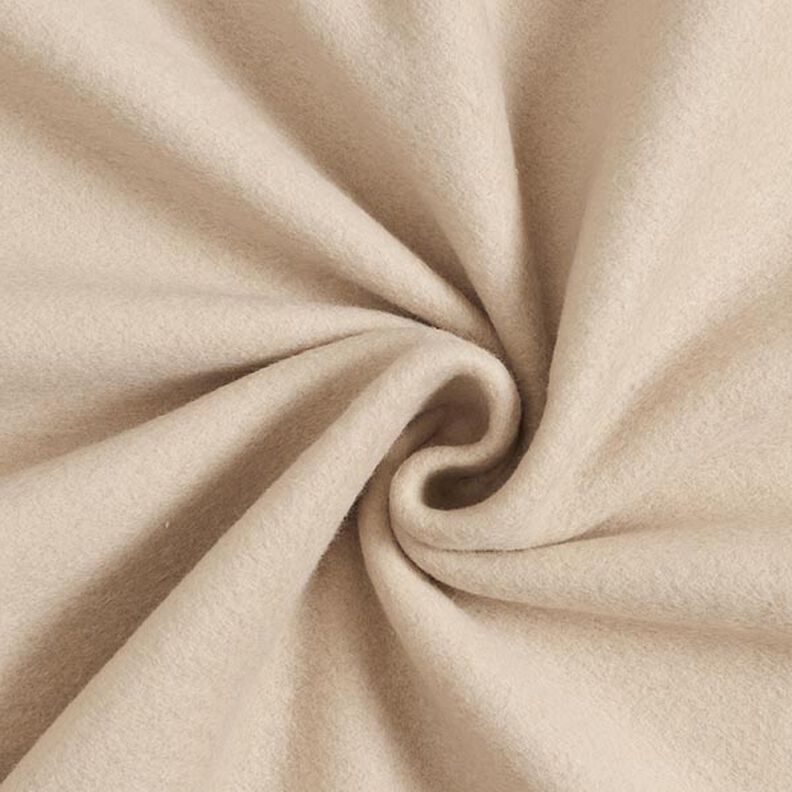Baumwollfleece Uni – mandel,  image number 1