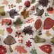 Dekostoff Halbpanama Pilze im Herbst – orange/natur,  thumbnail number 2
