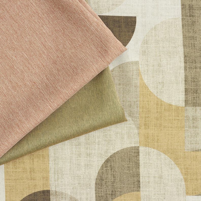 Verdunkelungsstoff abstrakte Bögen – khaki/helltaupe, image number 5