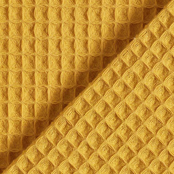 Waffelpiqué – currygelb | Reststück 50cm