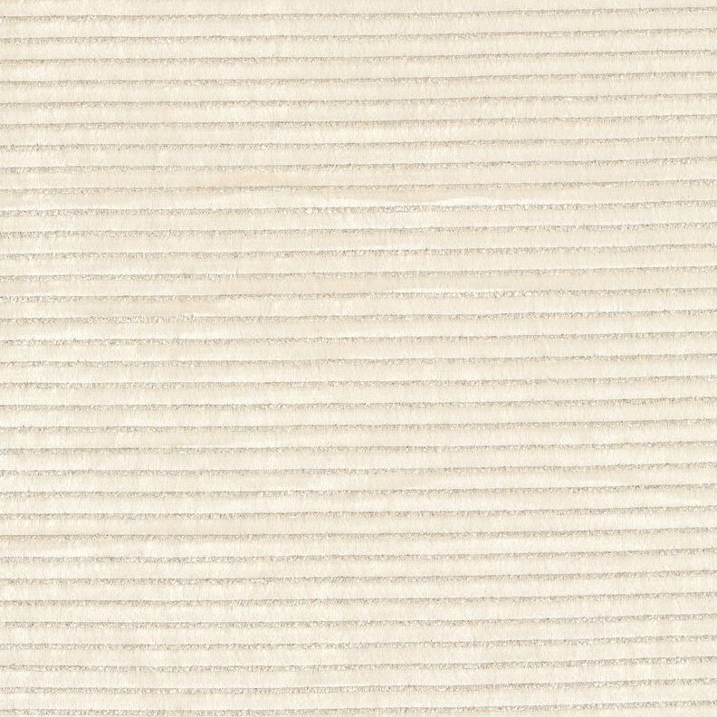 Nicki Stoff Glitzerstreifen – hellbeige/silber metallic, image number 1