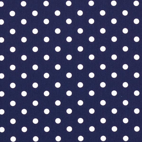 Baumwollpopeline große Punkte – marineblau/weiss,  image number 1