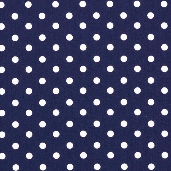 Baumwollpopeline große Punkte – marineblau/weiss, image number 1