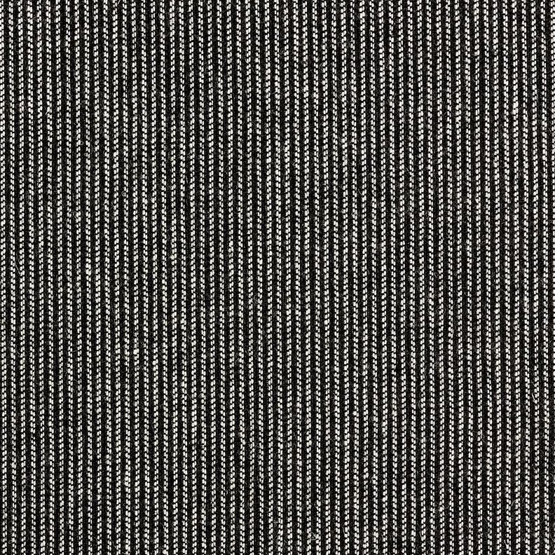 Hosenstoff Woll-Mix Melange-Streifen – schwarz/weiss,  image number 4
