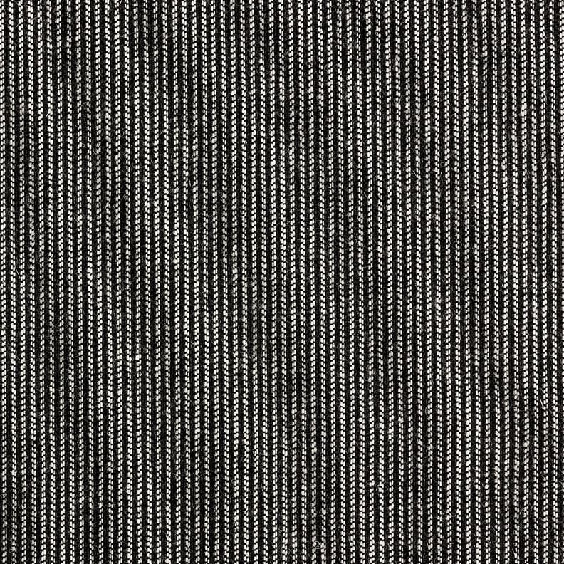 Hosenstoff Woll-Mix Melange-Streifen – schwarz/weiss, image number 4