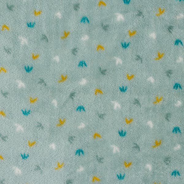 Kuschelfleece Doubleface Pandas und Bambus – schilf/mintgrün | Reststück 50cm