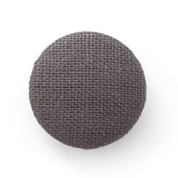 Bezogener Knopf, Leinen Medium 14 - schiefergrau, image number 1