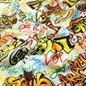 Dekostoff Halbpanama Graffiti – silbergrau,  thumbnail number 2