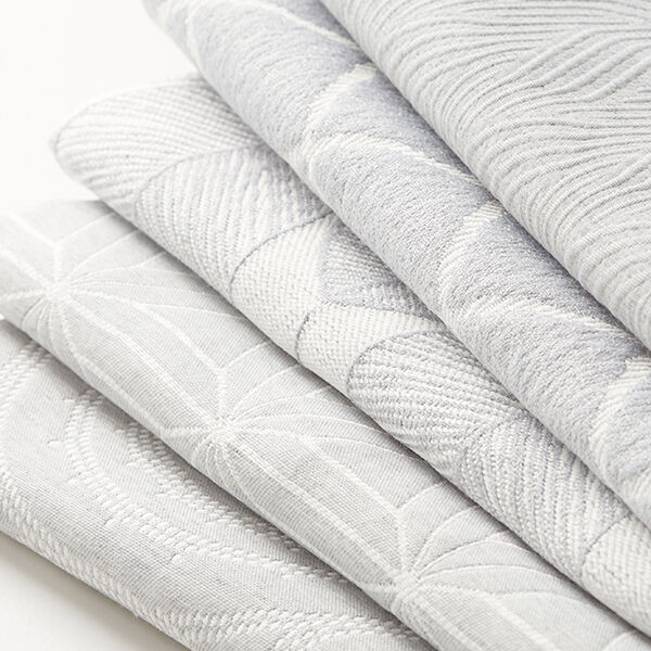 Dekostoff Jacquard dezente Blätter – hellgrau, image number 6
