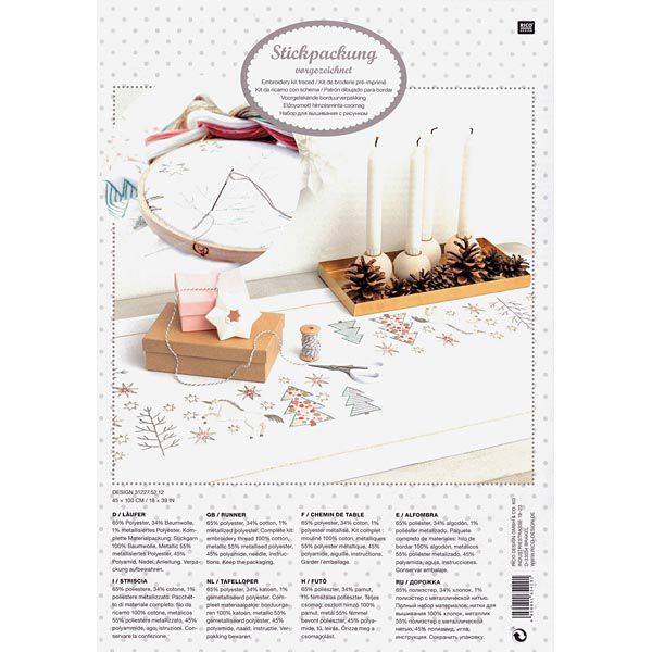 Stickpackung EINHORN Tischläufer [45x100 cm] | Rico Design,  image number 2