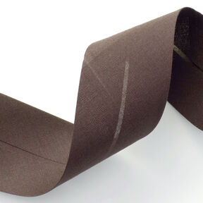 Schr&auml;gband Polycotton [50 mm] &ndash; dunkelbraun, 