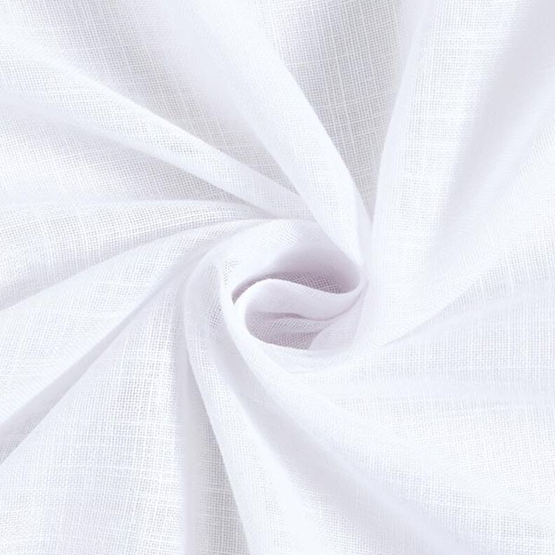 Gardinenstoff Voile Leinenlook 300 cm – weiss,  image number 1