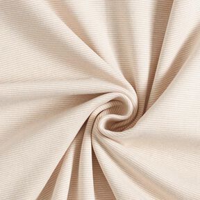 Bündchen Schlauchware schmale Ringel – beige/wollweiss | Reststück 100cm, 